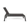 Hliníkové lehátko HILDE černé