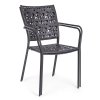 Kovová zahradní židle KELSIE černá