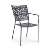 Kovová zahradní židle KELSIE černá