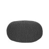 Pletený puf GEBREID Antracit L