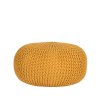 Pletený puf GEBREID Okrový L