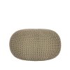 Pletený puf GEBREID Olivový L