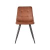 eetkamerstoel jay cognac microvezel zwart metaal 46x54x88 cm voorkant