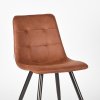 eetkamerstoel jay cognac microvezel zwart metaal 46x54x88 cm detail