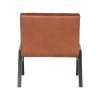 Fauteuil Matz Cognac Microvezel 72x74x81 cm Achterkant