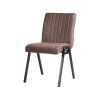 eetkamerstoel matz truffle microvezel zwart metaal 50x60x86 cm perspectief 1