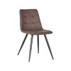 eetkamerstoel jay truffle microvezel zwart metaal 46x54x88 cm perspectief