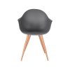 eetkamerstoel parma antraciet pp oak metaal woodcover 58x54x85 cm voorkant