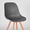 eetkamerstoel rimini antraciet pp oak metaal woodcover 46x54x85 cm detail 1