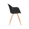 eetkamerstoel parma zwart pp oak metaal woodcover 58x54x85 cm zijkant