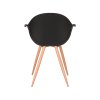 eetkamerstoel parma zwart pp oak metaal woodcover 58x54x85 cm achterkant
