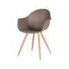 eetkamerstoel parma coffee pp oak metaal woodcover 58x54x85 cm perspectief 1