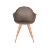 eetkamerstoel parma coffee pp oak metaal woodcover 58x54x85 cm voorkant