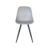 eetkamerstoel monza grijs pp zwart metaal 46x54x85 cm voorkant