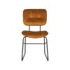 Eetkamerstoel Dez Oker Velours 49x60x87 cm Voorkant