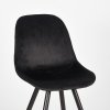 Eetkamerstoel Capri Zwart Fluweel 46x56x88 Cm Detail