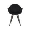 eetkamerstoel forli zwart fluweel zwart metaal 60x58x83 cm vooraanzicht