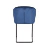Eetkamerstoel Flow Blauw Fluweel 58x60x85 cm Achterkant