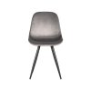 Eetkamerstoel Capri Grijs Fluweel 46x56x88 Cm Voorkant