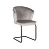 Eetkamerstoel Flow Grijs Fluweel 58x60x85 cm Perspectief