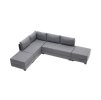 Rohová pohovka FLY šedá levý roh 280 cm