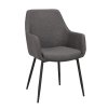 110458 b, Reily arm chair, grey fabric black