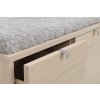 Světle hnědá lavice s úložným prostorem CONFETTI a šedým sedákem 106 cm
