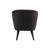 Sametové křeslo SARA antracit