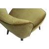 Sametové křeslo SARA armádní zelená