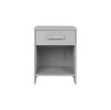 Dřevěný noční stolek DENNIS světle šedý