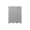 Dřevěná skříň DENNIS se 3 dveřmi světle šedá