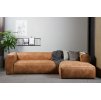 Rohová pohovka BEAN s lenoškou vlevo koňak