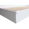 Dřevěná postel CONNECT bílá s rohovým okrajem