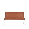 Eetkamerbank Matz Cognac Microvezel 145x62x86 cm Voorkant