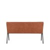 Eetkamerbank Matz Cognac Microvezel 145x62x86 cm Achterkant