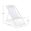 Zahradní polohovatelné lehátko TAYLOR bílé