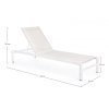 Hliníkové zahradní lehátko KONNOR bílé