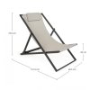 Zahradní polohovatelné lehátko TAYLOR světlé
