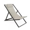 Zahradní polohovatelné lehátko TAYLOR světlé