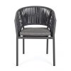Zahradní jídelní židle FLORENCIA šedá