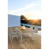 Rozkládací zahradní stůl ELIAS 140x90cm bílý