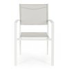 Zahradní židle HILDE bílá s područkami