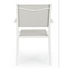 Zahradní židle HILDE bílá s područkami