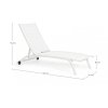 Hliníkové zahradní lehátko CLEOPAS nízké bílé