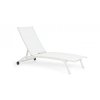 Hliníkové zahradní lehátko CLEOPAS nízké bílé