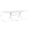 Rozkládací zahradní stůl KENYON 180X100cm bílý