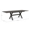 Rozkládací zahradní stůl KENYON 180X100cm antracit
