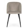 Sametová židle QUEEN šedá