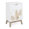 Noční stolek FOLIUM s 1 šuplíkem a 1 skříňkou 70x45 cm