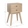 Noční stolek ALANNIS se dvěma šuplíky